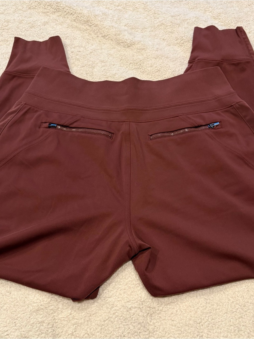 Athleta High-Waist Athletic Pants in Deep Burgundy